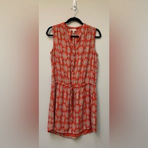 💕 Lila Rose boho-inspired orange print sleeveless dress in excellent condition